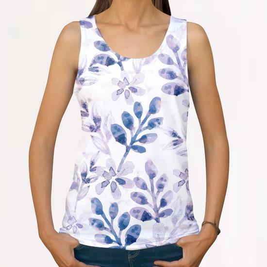 Watercolor Floral X 0.5 All Over Print Tanks by Amir Faysal