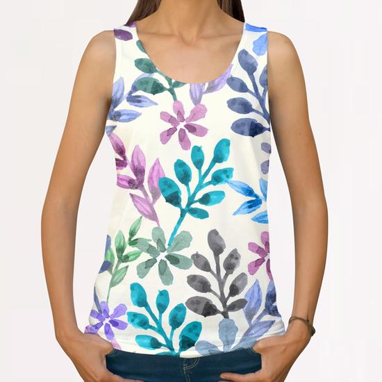 Watercolor Floral X 0.2 All Over Print Tanks by Amir Faysal