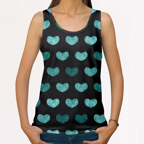 Cute Hearts #3 All Over Print Tanks by Amir Faysal