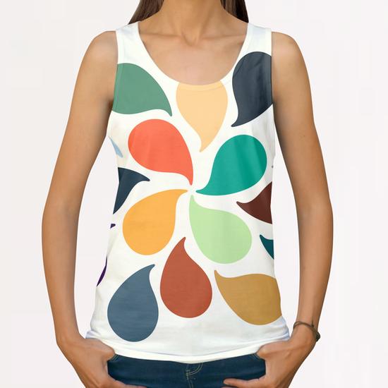 Colorful Water Drops All Over Print Tanks by Amir Faysal
