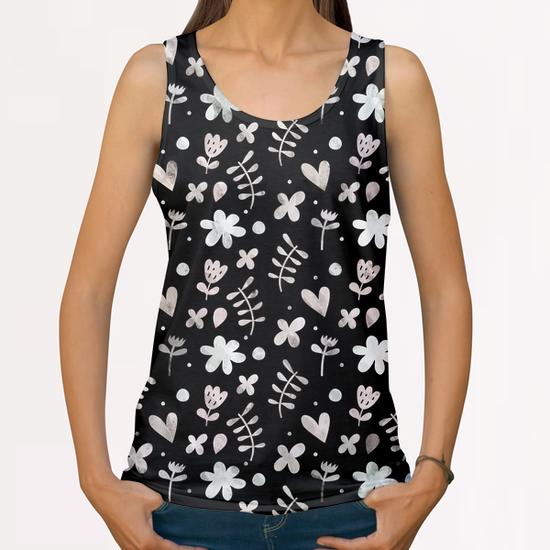 LOVELY FLORAL PATTERN X 0.15 All Over Print Tanks by Amir Faysal