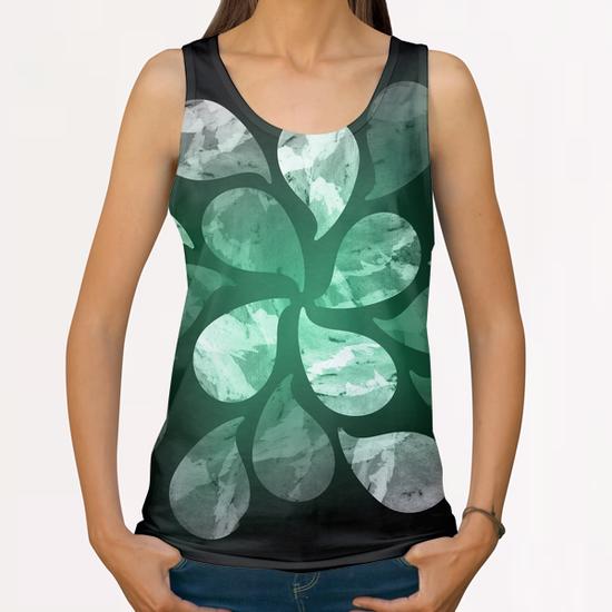 Abstract Water Drops All Over Print Tanks by Amir Faysal
