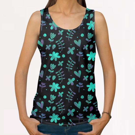 LOVELY FLORAL PATTERN X 0.10 All Over Print Tanks by Amir Faysal