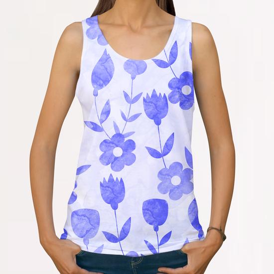 Watercolor Floral X 0.12 All Over Print Tanks by Amir Faysal