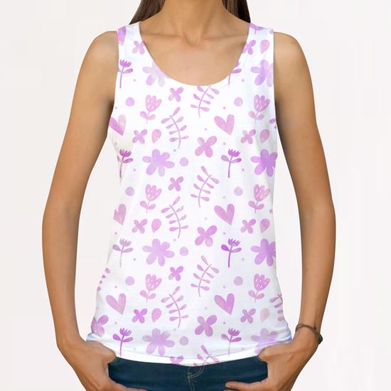 LOVELY FLORAL PATTERN X 0.7 All Over Print Tanks by Amir Faysal