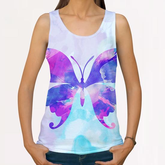 Abstract Butterfly All Over Print Tanks by Amir Faysal