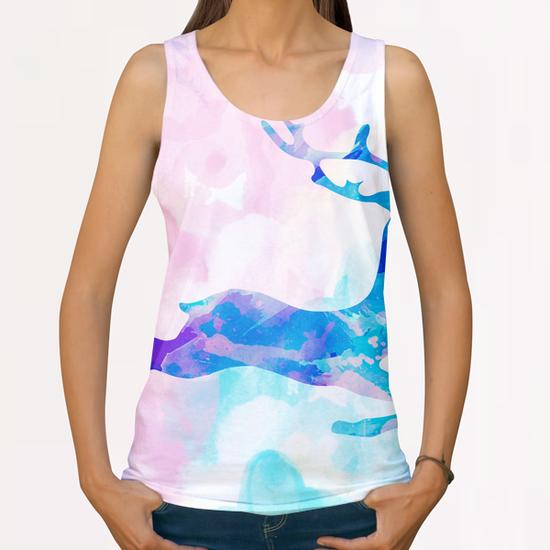 Abstract Deer All Over Print Tanks by Amir Faysal