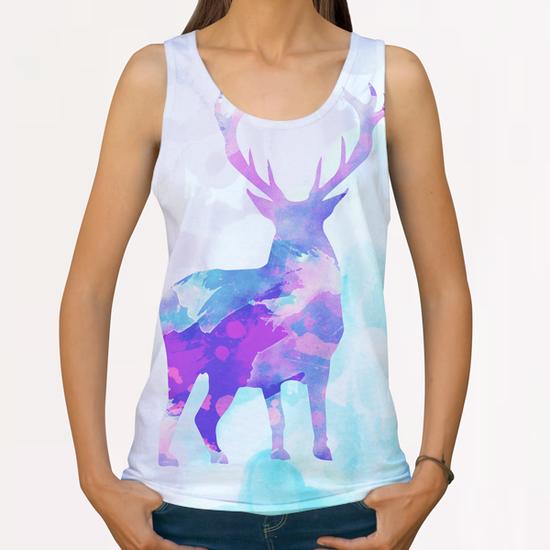 Abstract Deer X All Over Print Tanks by Amir Faysal