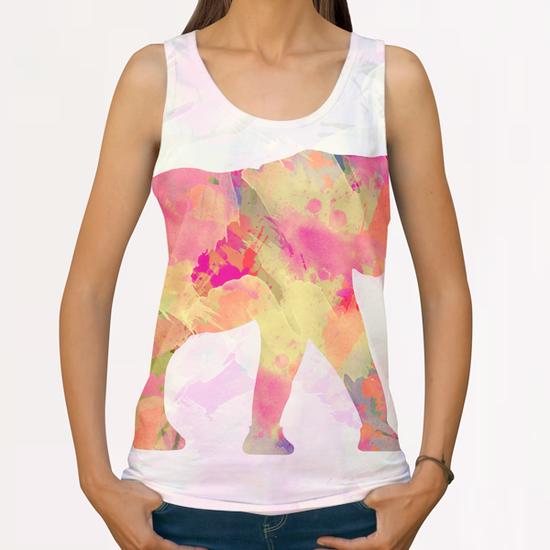 Abstract Elephant All Over Print Tanks by Amir Faysal