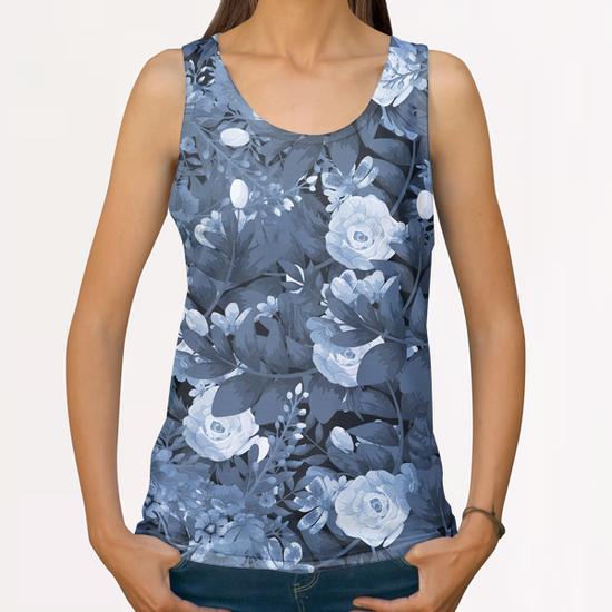 Night Botanical Garden  All Over Print Tanks by Amir Faysal