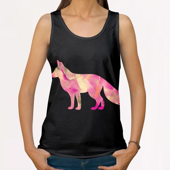 Abstract Fox All Over Print Tanks by Amir Faysal