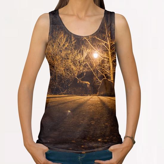 Lone Deer II  All Over Print Tanks by Salvatore Russolillo