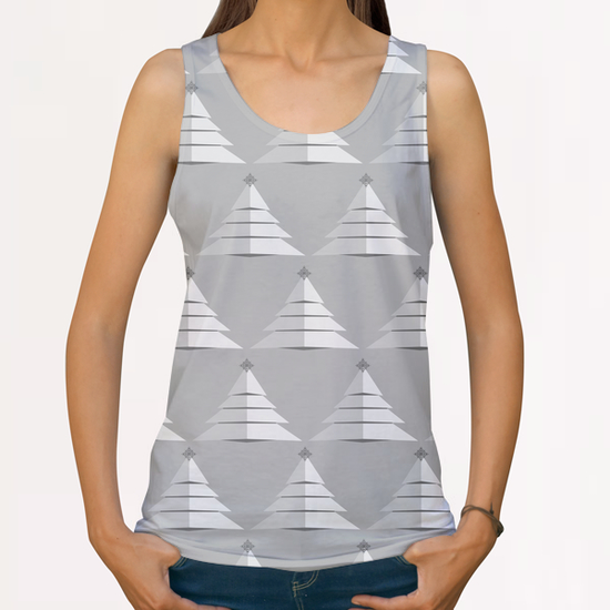 Grey Christmas by PIEL All Over Print Tanks by PIEL Design