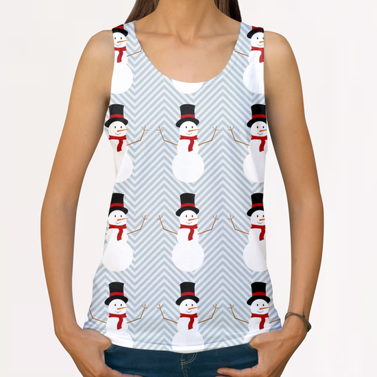 Snowman by PIEL All Over Print Tanks by PIEL Design