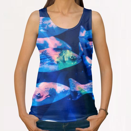 Colorful fish All Over Print Tanks by mmartabc