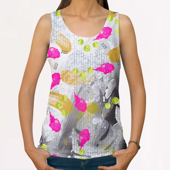 Tropical marble abstract All Over Print Tanks by mmartabc