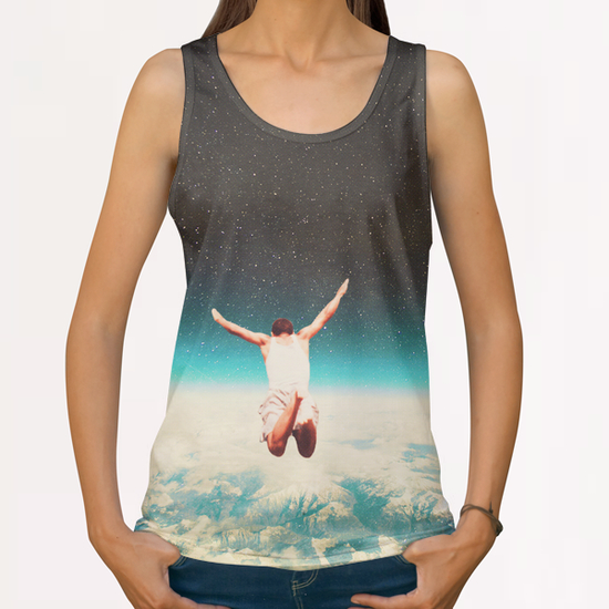 Falling With A Hidden Smile All Over Print Tanks by Frank Moth
