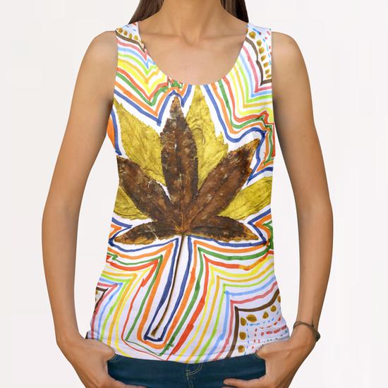 Feuille d'automne All Over Print Tanks by Ivailo K