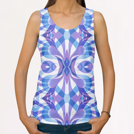 Floral Geometric Abstract G5 All Over Print Tanks by MedusArt