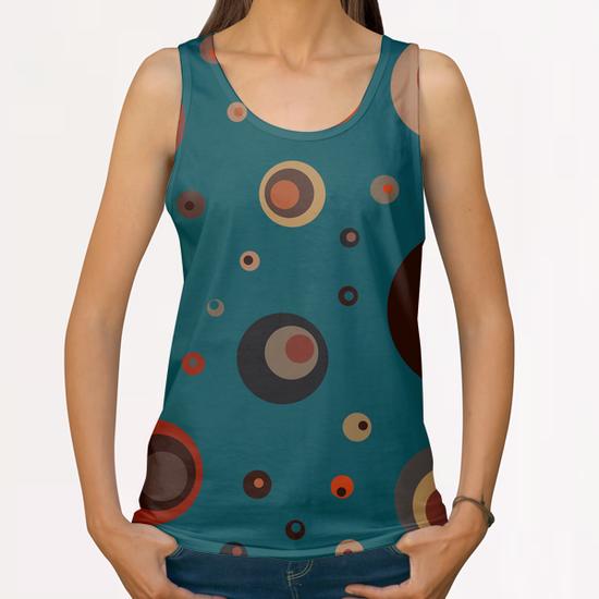 Retro Circles All Over Print Tanks by Christy Leigh
