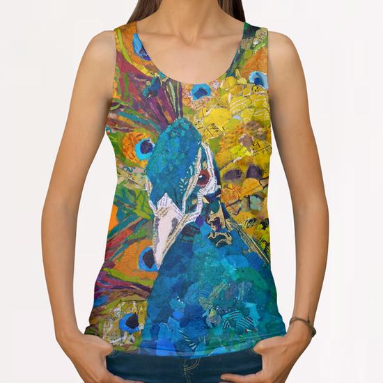 Jamis Peacock All Over Print Tanks by Elizabeth St. Hilaire