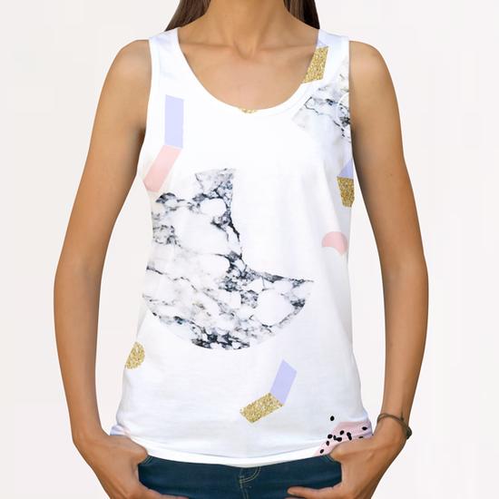 Marble Moon Abstraction All Over Print Tanks by Uma Gokhale