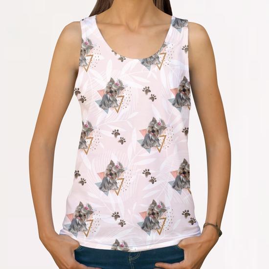 Pattern dog & triangles All Over Print Tanks by mmartabc