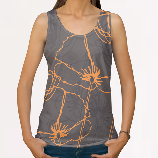 American Poppies 2 All Over Print Tanks by Vic Storia