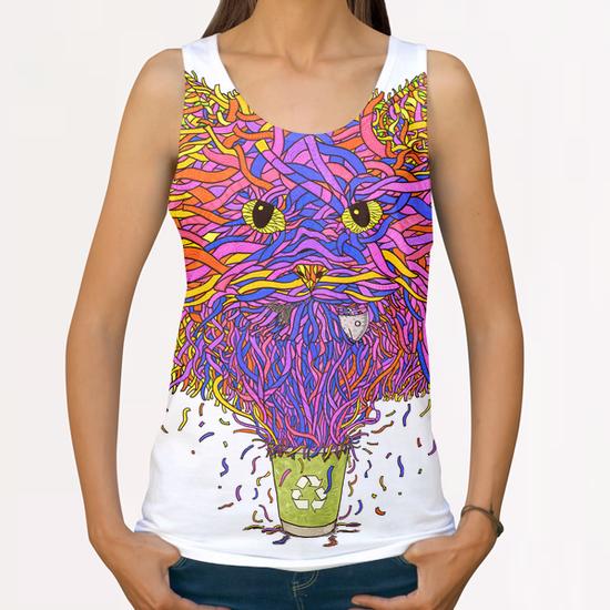 Recycle cat All Over Print Tanks by Tummeow