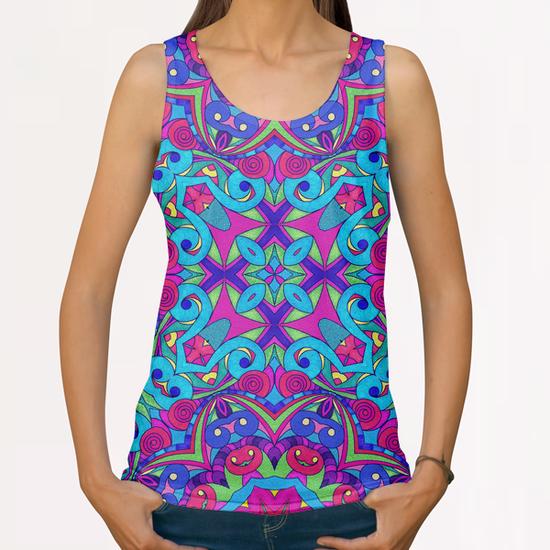 Drawing Floral Doodle G1B All Over Print Tanks by MedusArt