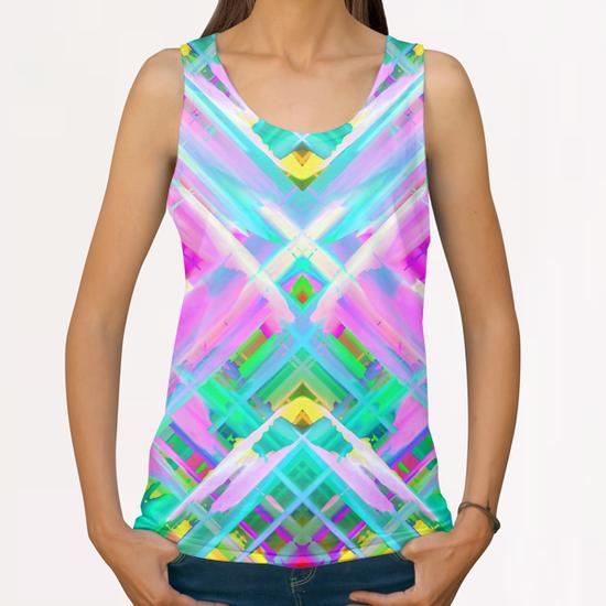 Colorful digital art splashing G473 All Over Print Tanks by MedusArt