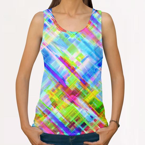 Colorful digital art splashing G468 All Over Print Tanks by MedusArt