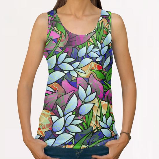 Floral Abstract Artwork G464 All Over Print Tanks by MedusArt
