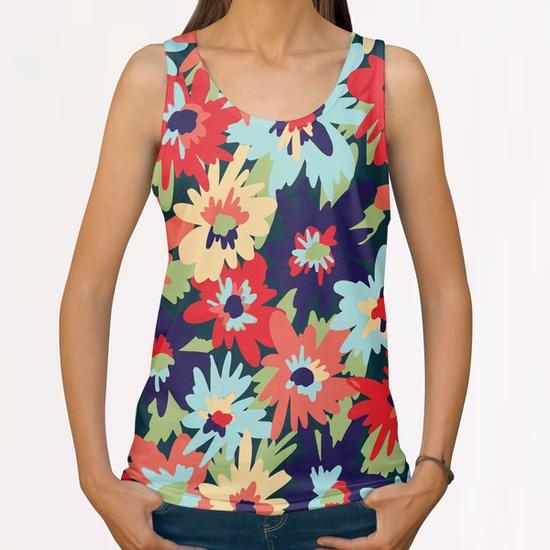 Alexa Floral  All Over Print Tanks by Lisa Guen Design