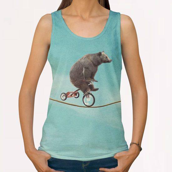 Balancing  Act All Over Print Tanks by Seamless