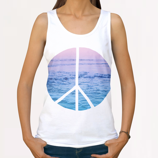 Waves and Peace All Over Print Tanks by Leah Flores