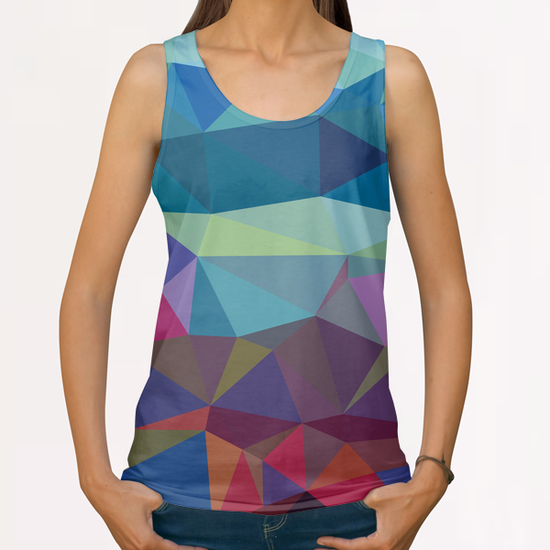 From Red to Blue All Over Print Tanks by Vic Storia