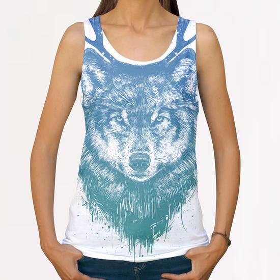 Deer wolf All Over Print Tanks by Balazs Solti