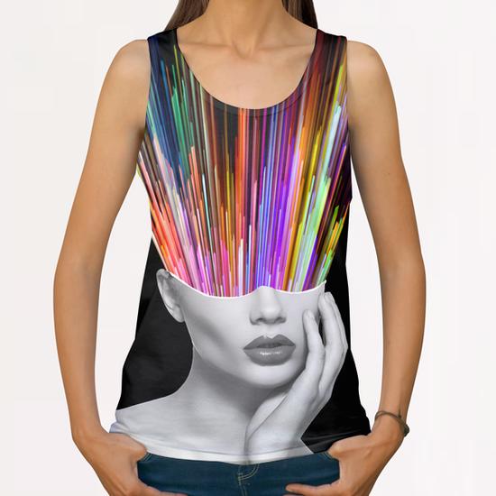 Head in the Colors All Over Print Tanks by K. Leef