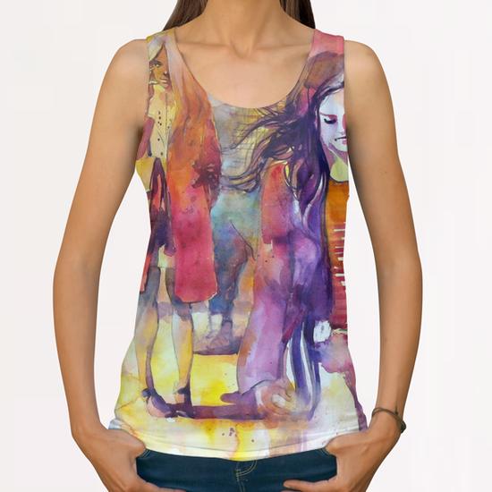 Walking in the square All Over Print Tanks by andreuccettiart