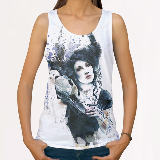 Reminders Abstract Portrait All Over Print Tanks by Galen Valle