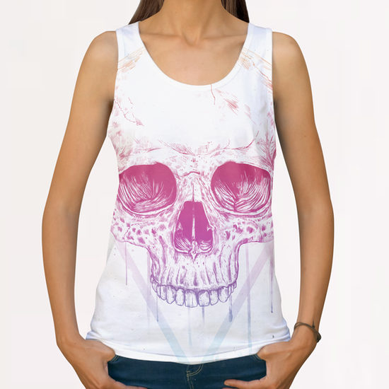 Skull in triangle All Over Print Tanks by Balazs Solti
