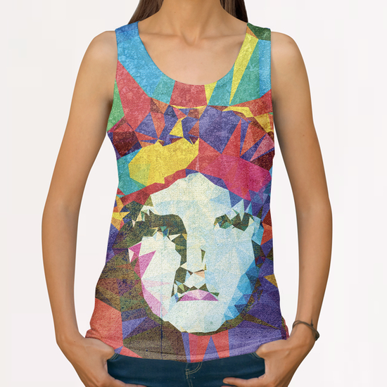 Pop Liberty All Over Print Tanks by Vic Storia