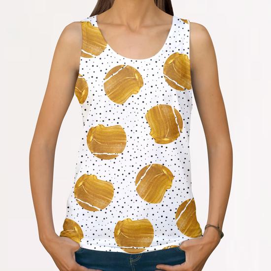 Stay Gold All Over Print Tanks by Uma Gokhale