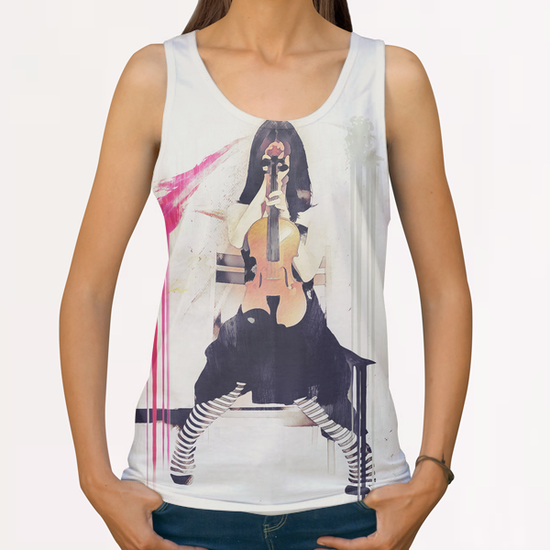 Violin - Still Waiting All Over Print Tanks by Galen Valle