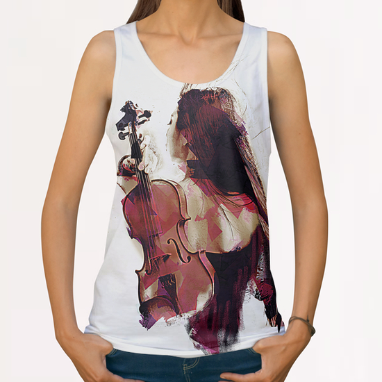Violin All Over Print Tanks by Galen Valle