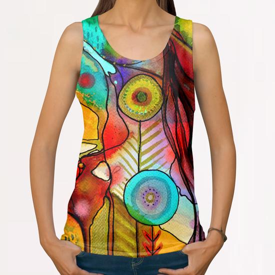 Dans La Fôret All Over Print Tanks by Sylvie Demers