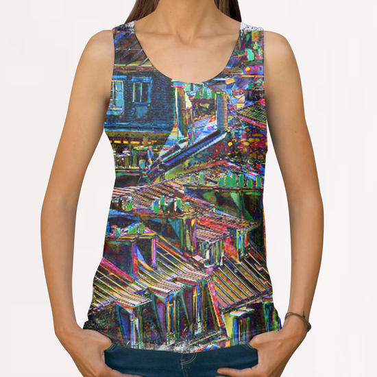 Roofs in Paris All Over Print Tanks by Malixx