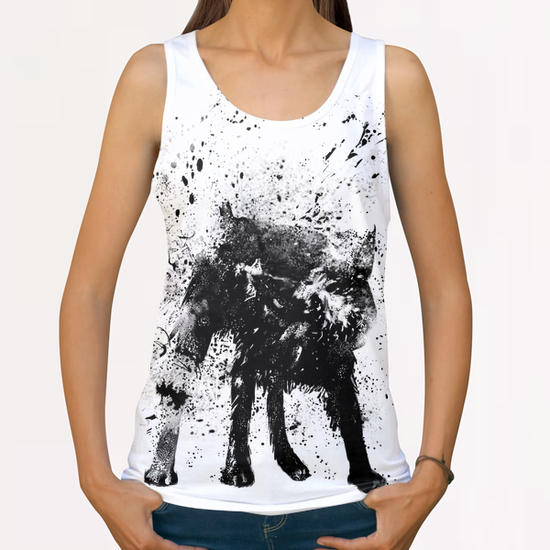 Wet dog All Over Print Tanks by Balazs Solti