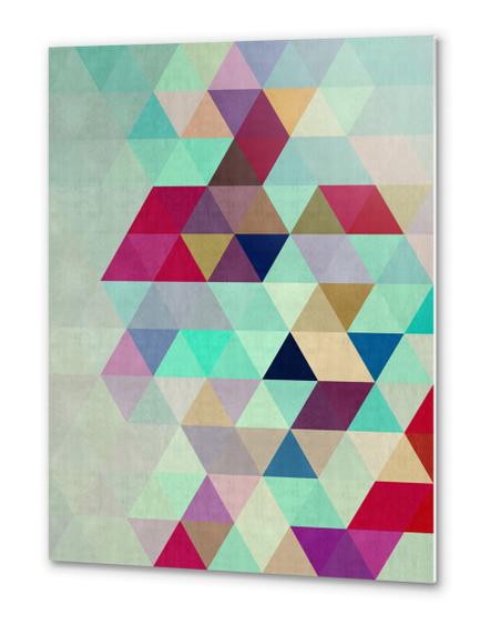 Pattern cosmic triangles II Metal prints by Vitor Costa